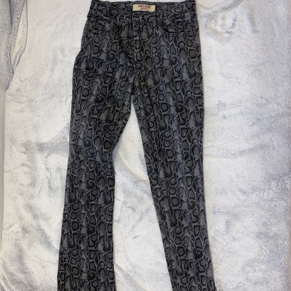 Snake skin jeans